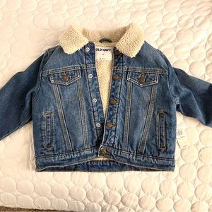 Toddler boys fleece lined jean jacket 5T
